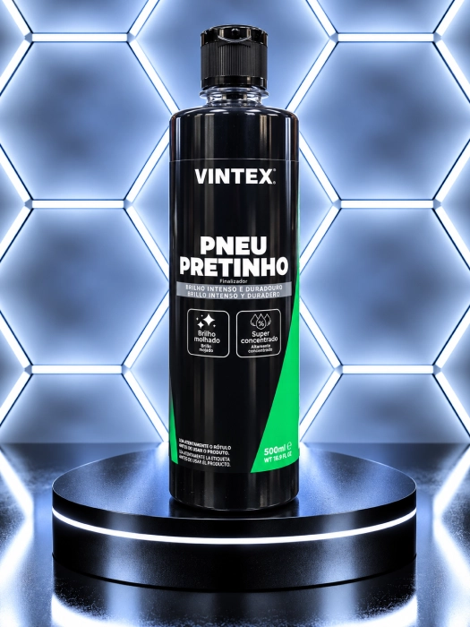 Vintex Pneu Pretinho — finalizador de pneus 500 ml